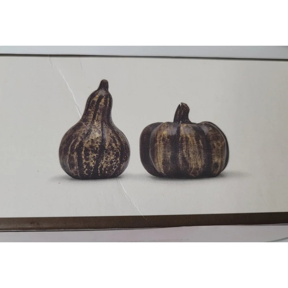 Williams Sonoma Harvest Gourd Pumpkin 4 Place Card Holders New Old Stock‎ RARE